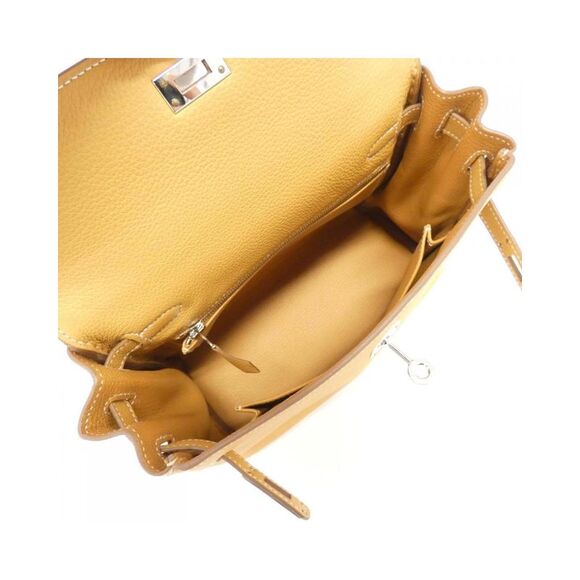 Pre Loved Hermes Kelly 28 Sellier Handbag Women Yellow - Picture 7 of 8